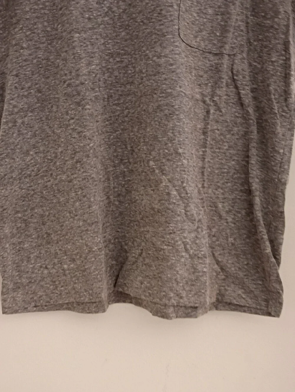 J. Crew Gray Heather Short-Sleeve Tee with Yellow & White Trim